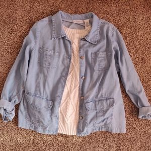Oversized Denim Shirt Liz Claiborne